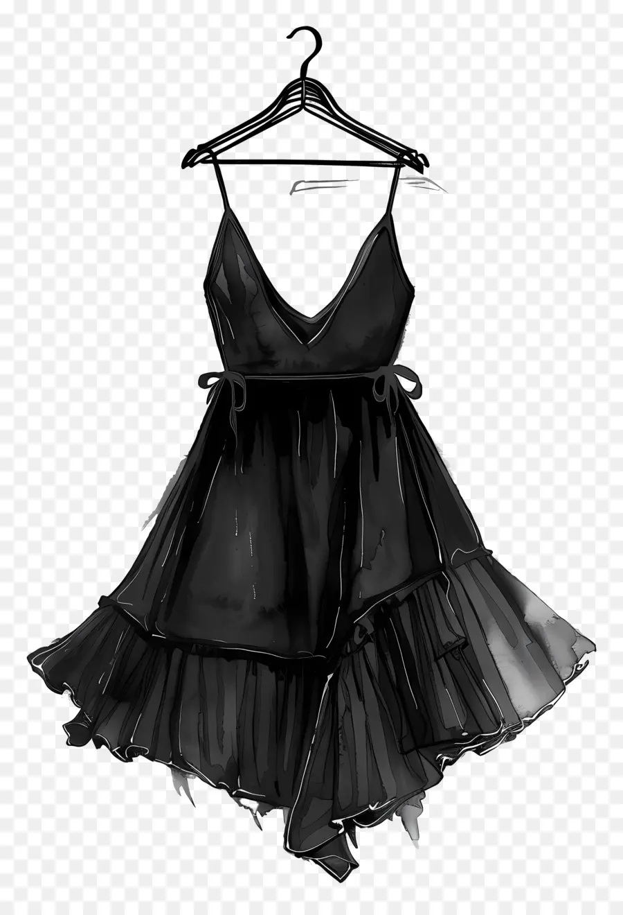 Vestido Preto，Cabide PNG