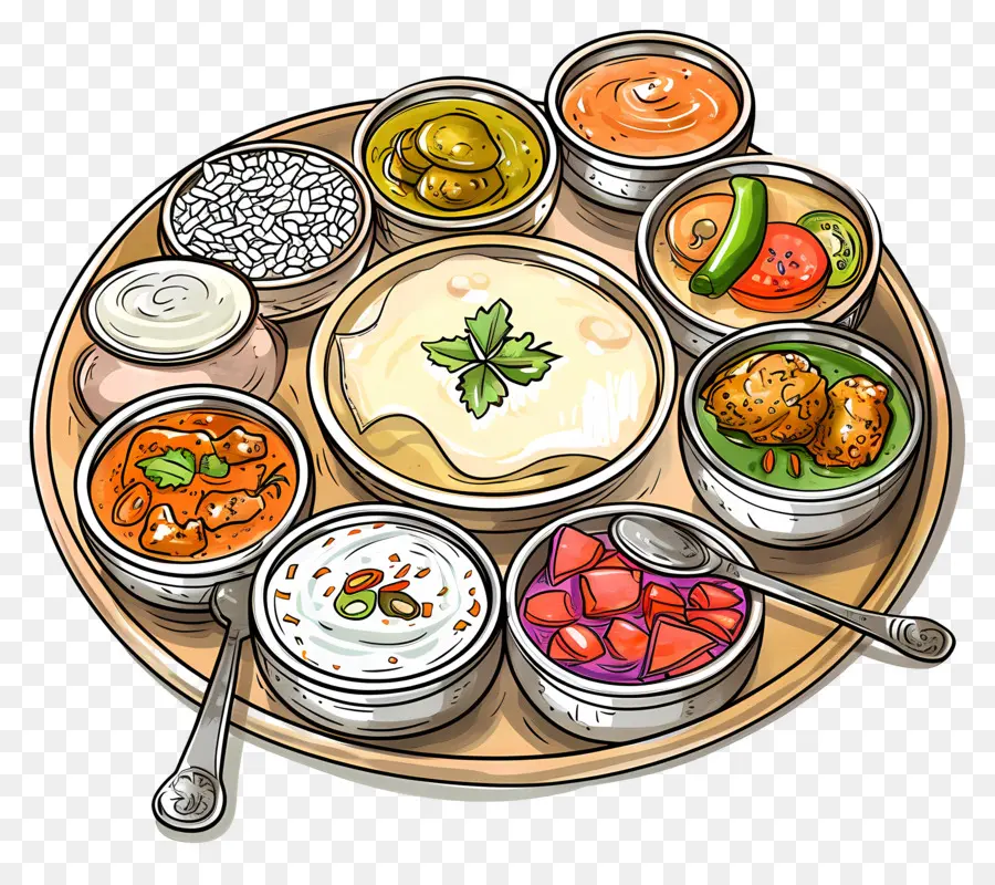 Thali Indiano，Thali PNG