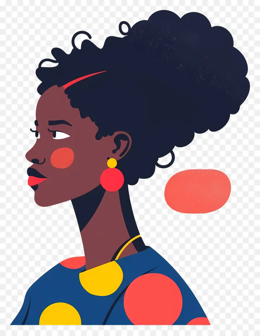 Mulher Negra，Mulher Com Afro PNG