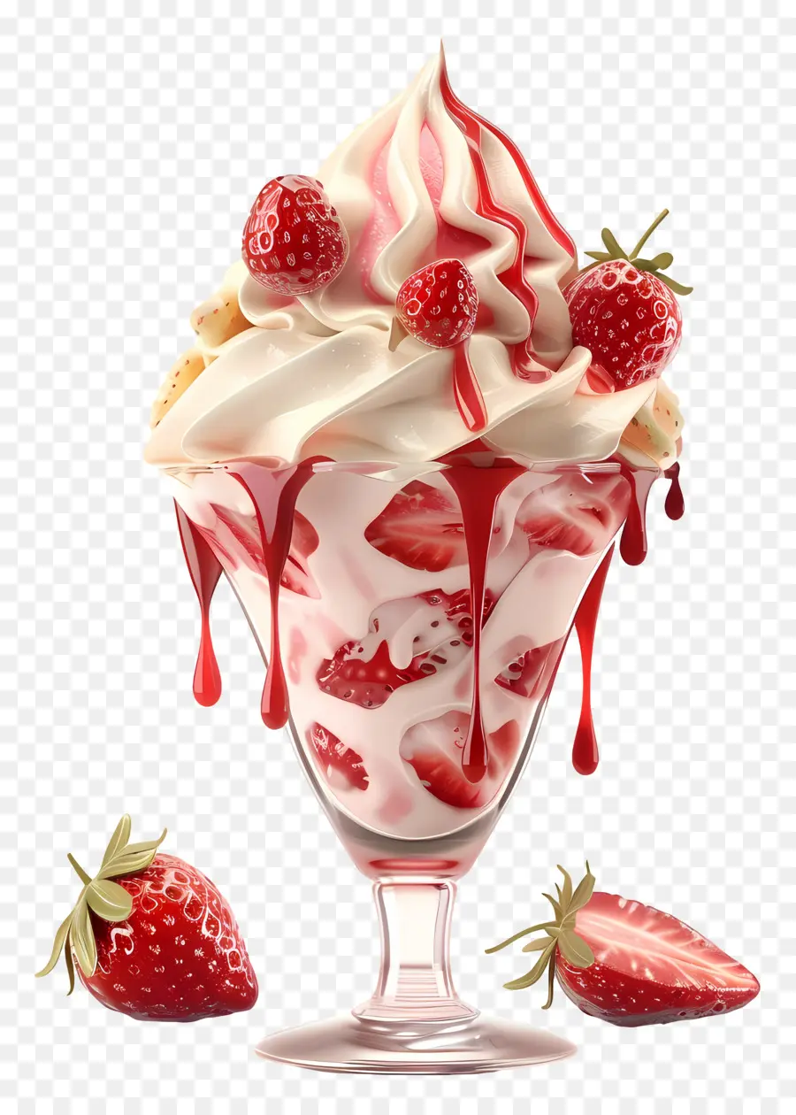 Sundae De Morango，Sundae PNG