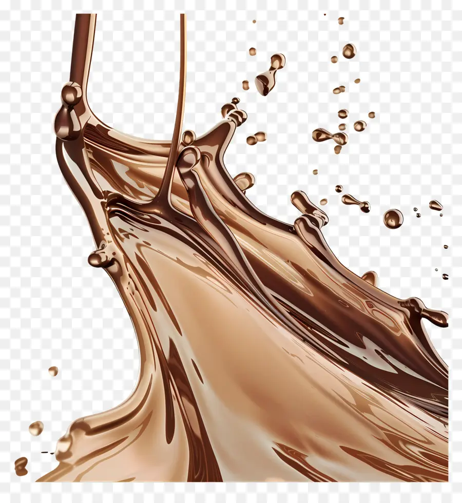 Chocolate Líquido，Respingo De Leite PNG