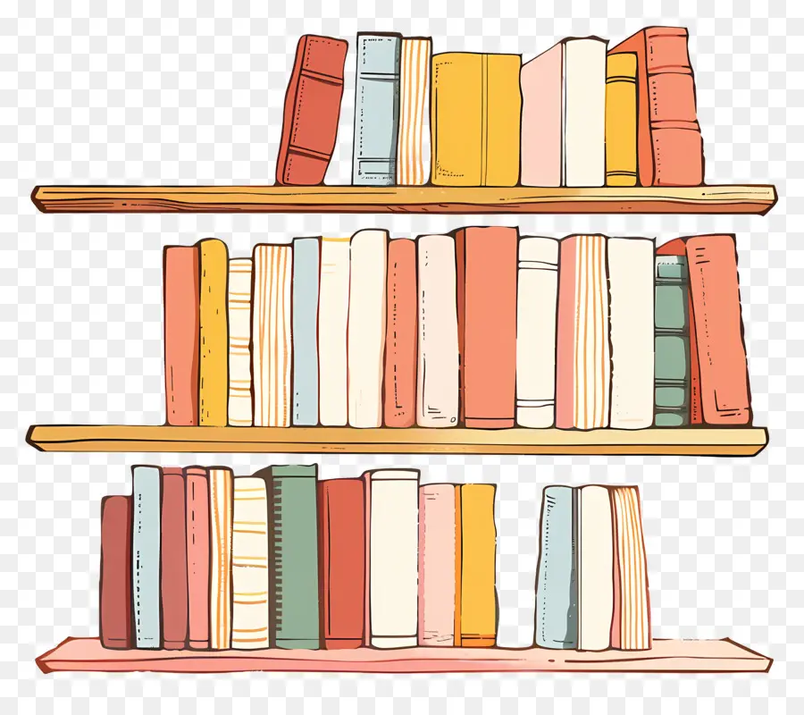 Livros Na Prateleira，Estante PNG