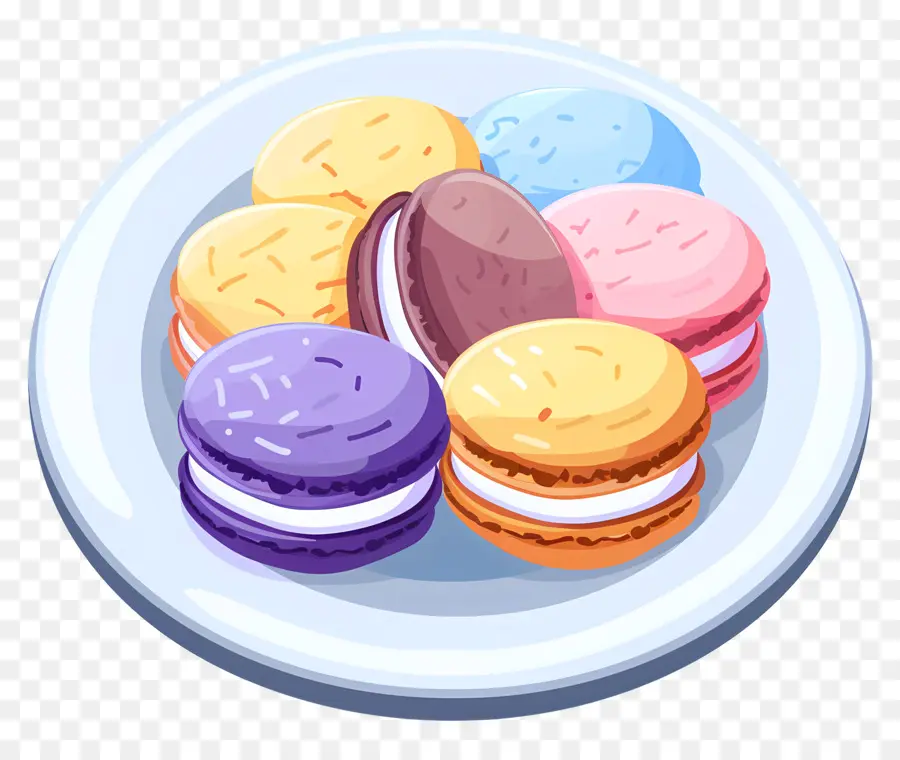 Os Macarons，Doces Franceses PNG