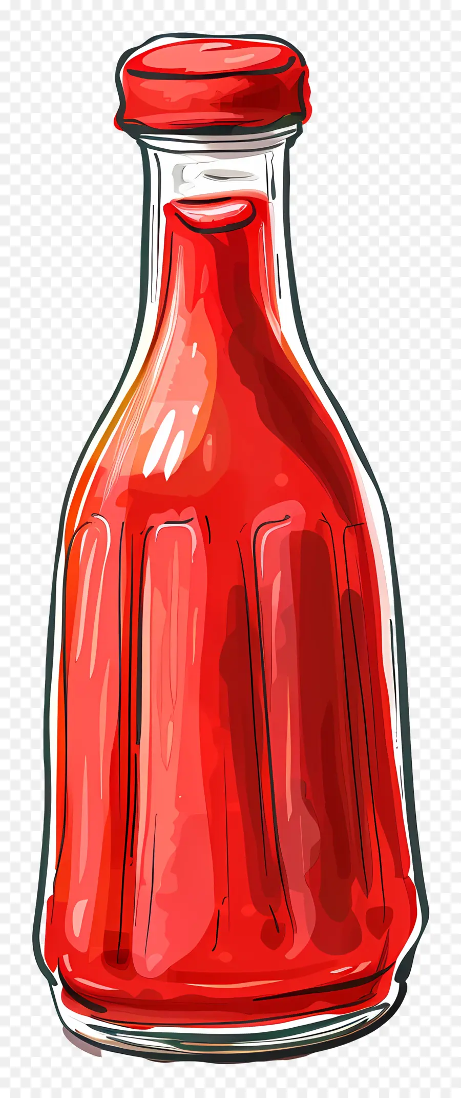 Garrafa De Ketchup，Condimento PNG