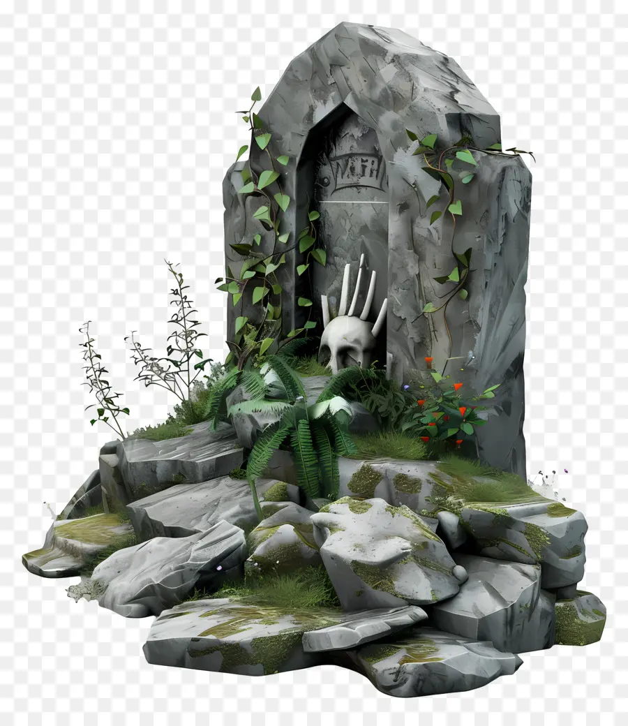 Grave，Estátua Do Esqueleto PNG