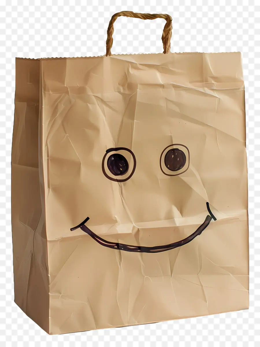 Emoticons，Saco De Papel Sorridente PNG