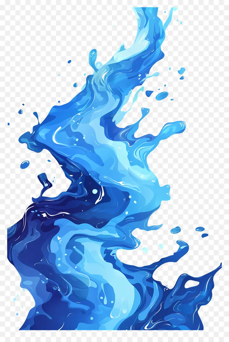 O Esguicho De água，Líquido Azul PNG