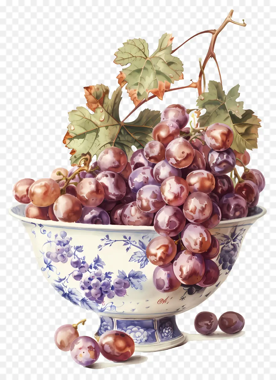 Tigela De Uvas，Uvas PNG