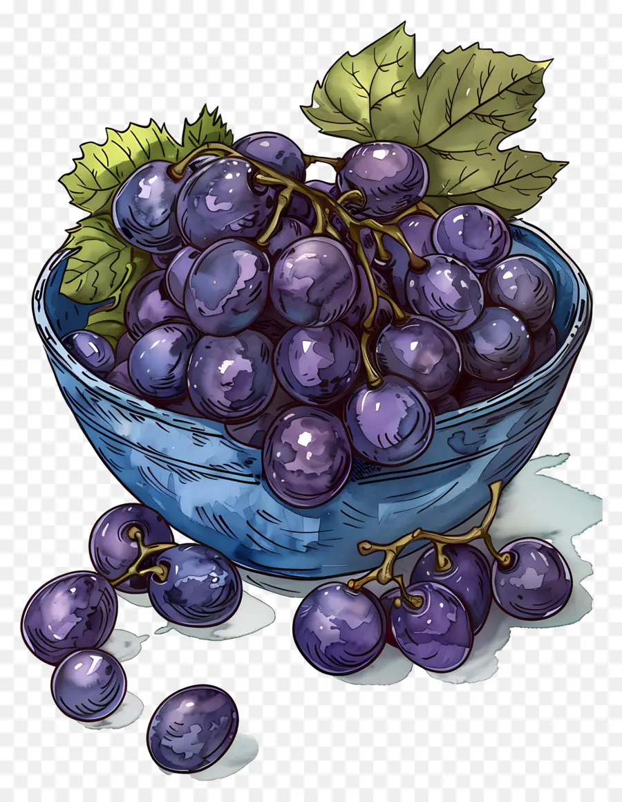 Tigela De Uvas，Fruta PNG