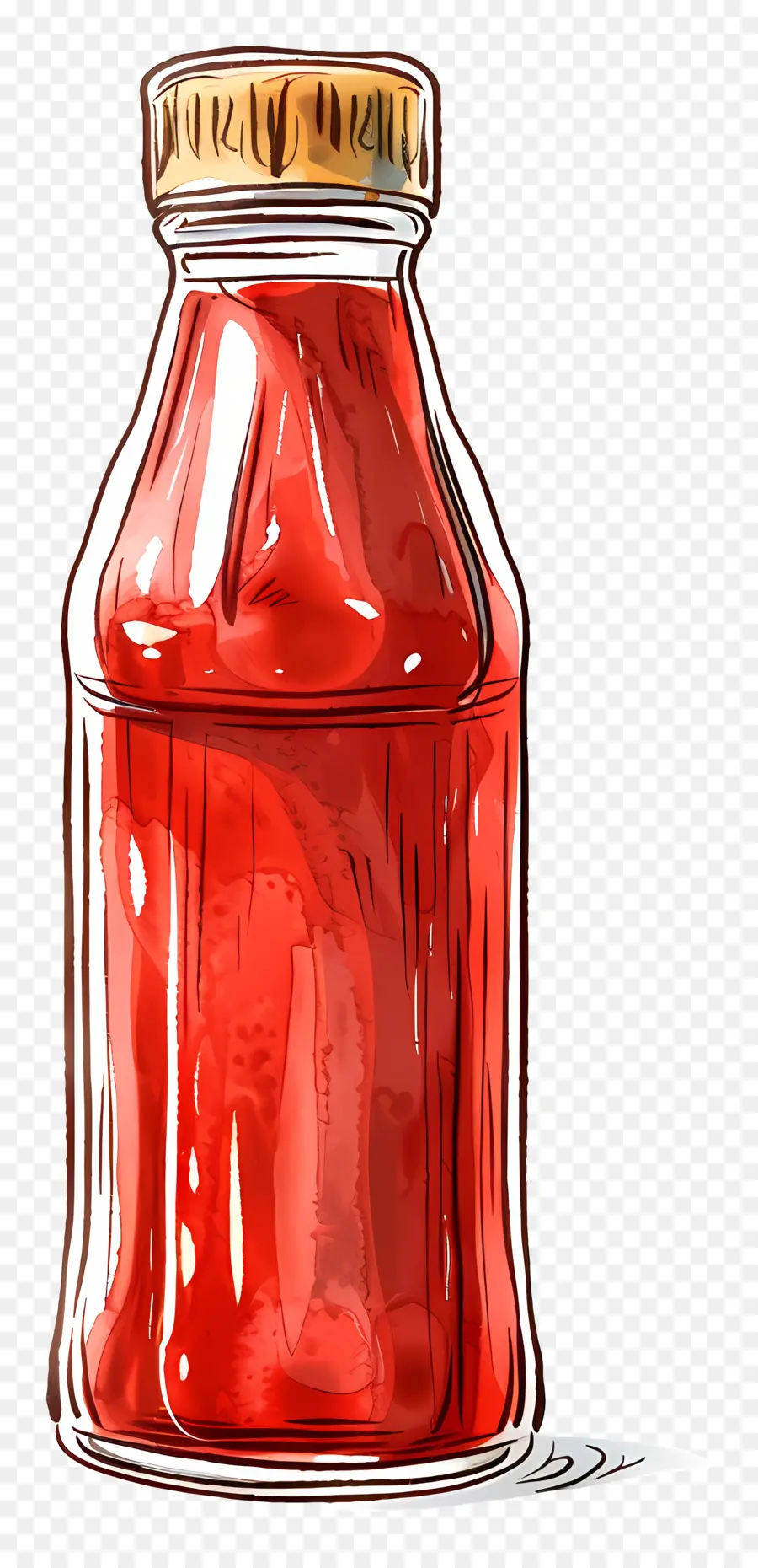 Garrafa De Ketchup，Condimento PNG