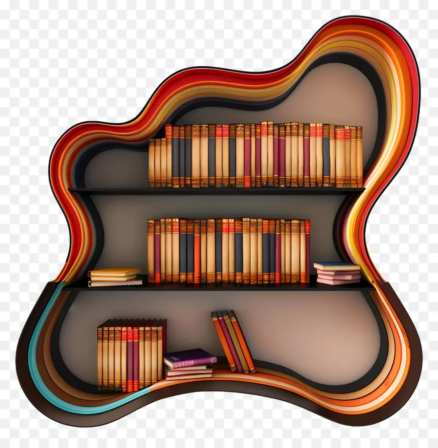 Bookshelf，Colorido PNG