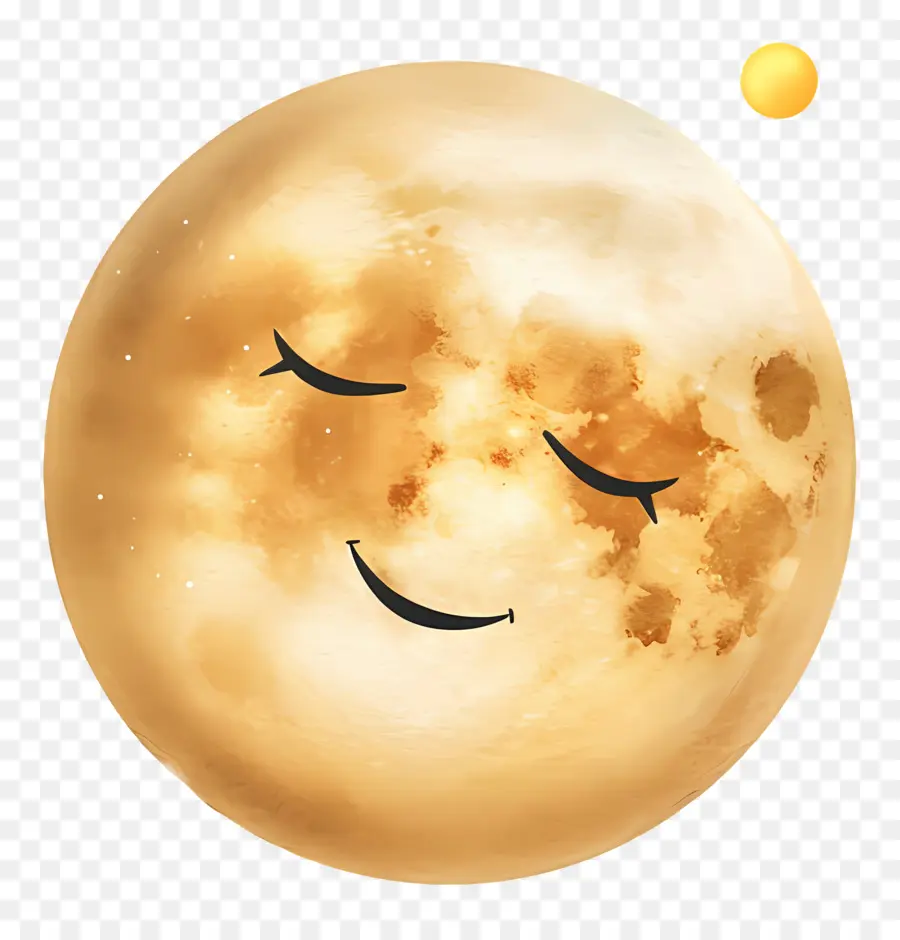 Emoji，Lua Sorridente PNG