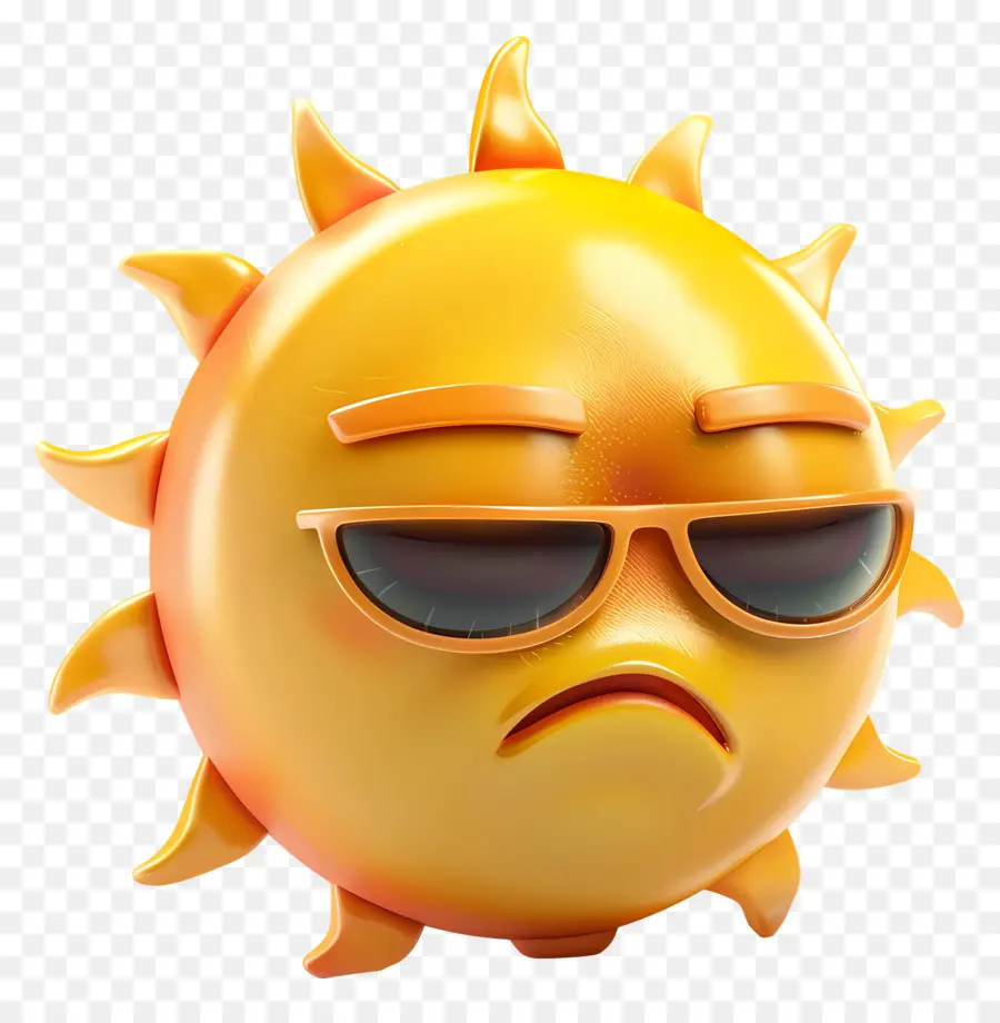 Face Do Sol，Emoji PNG