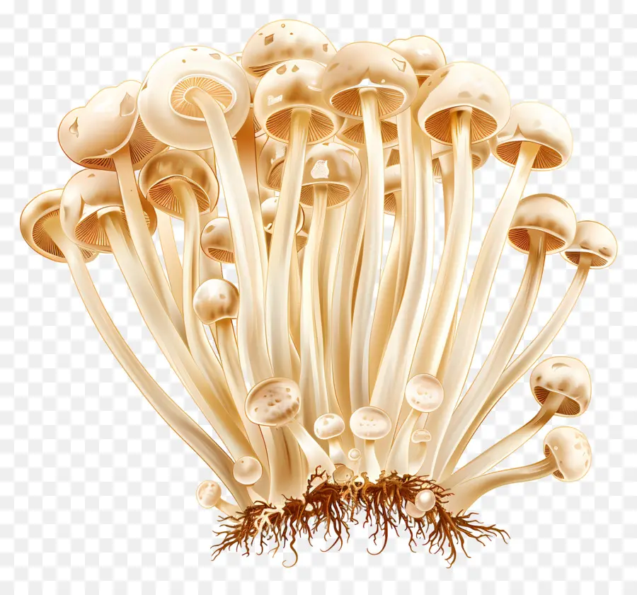 Cogumelos Enoki，Cogumelos PNG