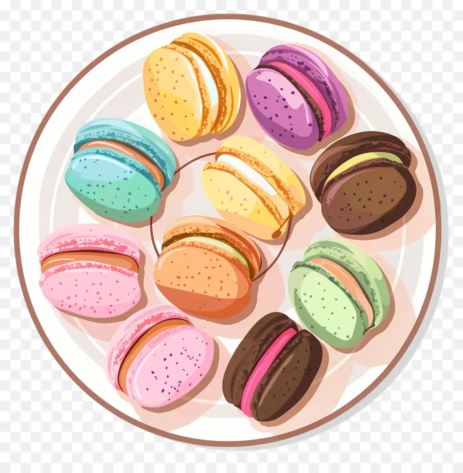 Os Macarons，Cores Pastel PNG