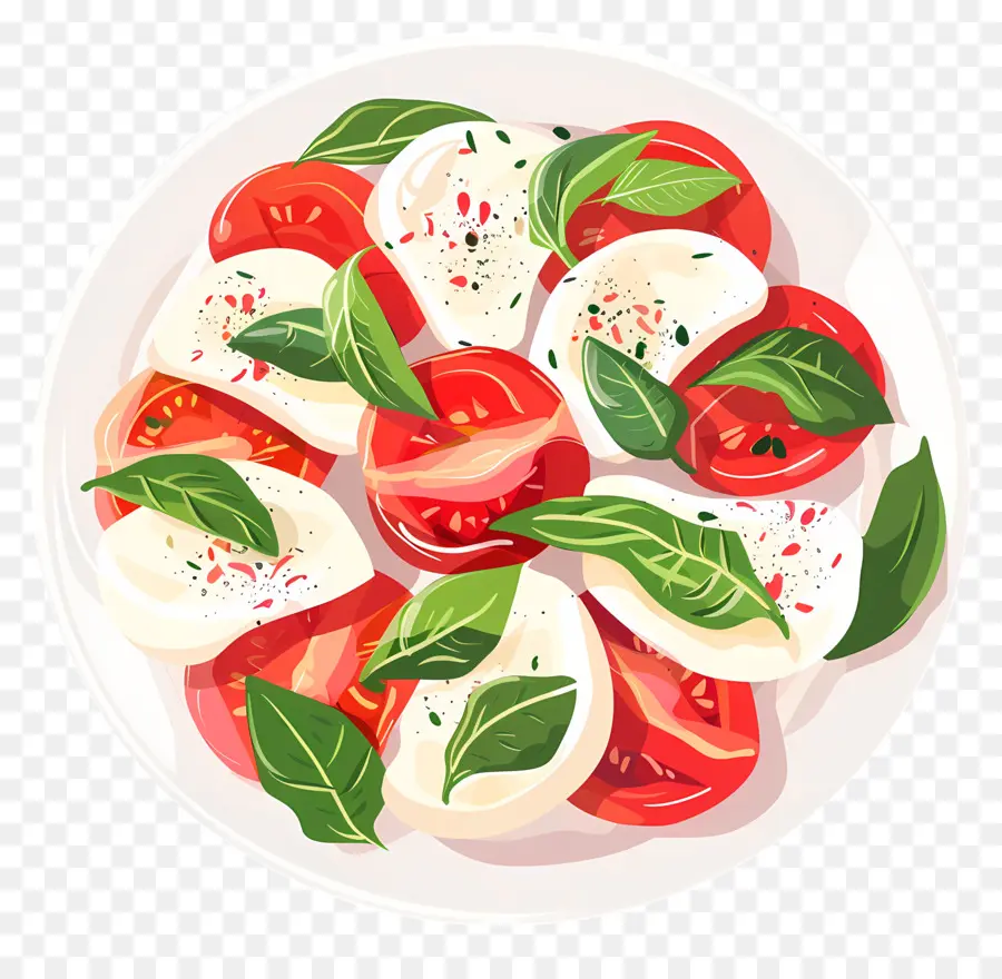 Salada Caprese，Queijo Mussarela PNG