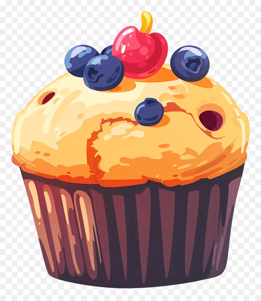 Muffin，Blueberry Muffin PNG