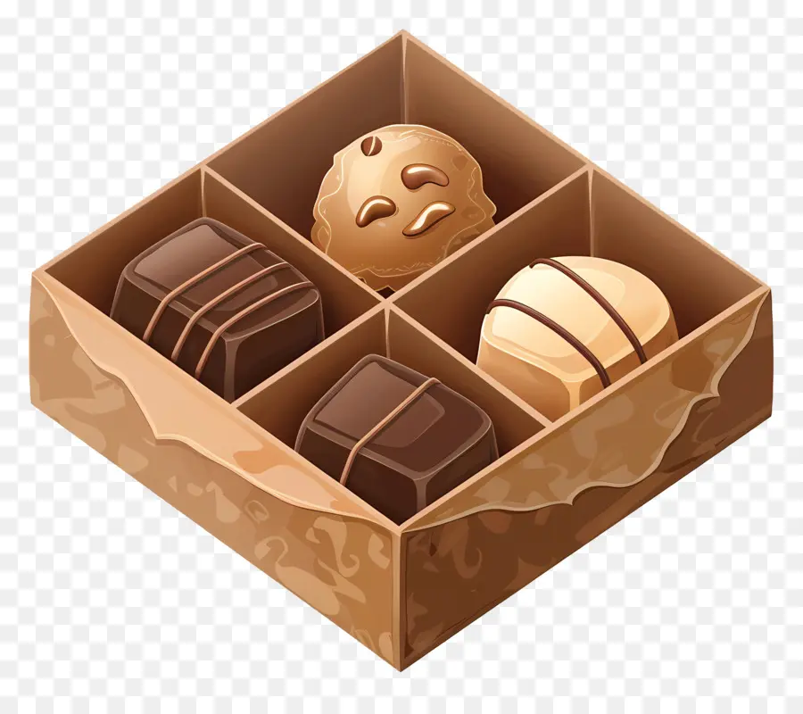Caixa De Chocolate，Chocolates PNG