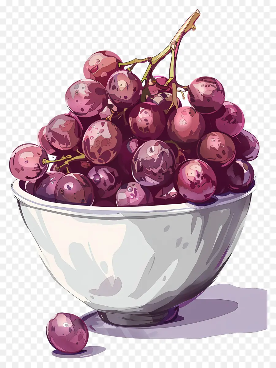 Tigela De Uvas，As Uvas Vermelhas PNG