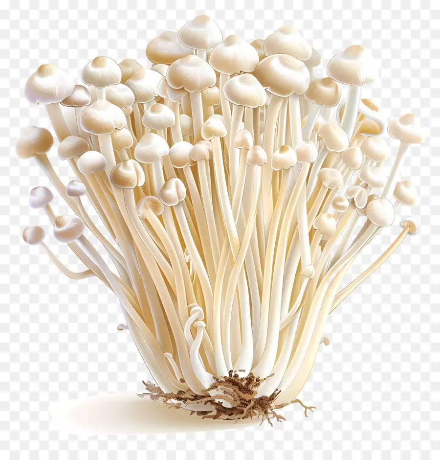 Cogumelos Enoki，Cogumelos PNG