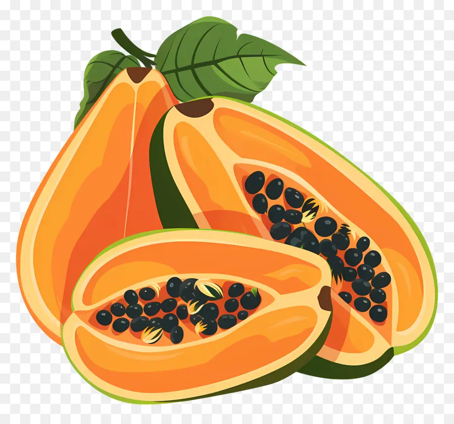 Mamão，Frutas PNG