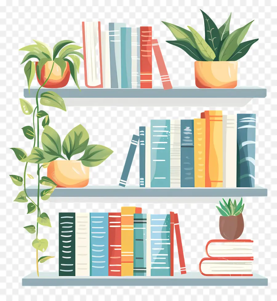 Bookshelf，Livros PNG