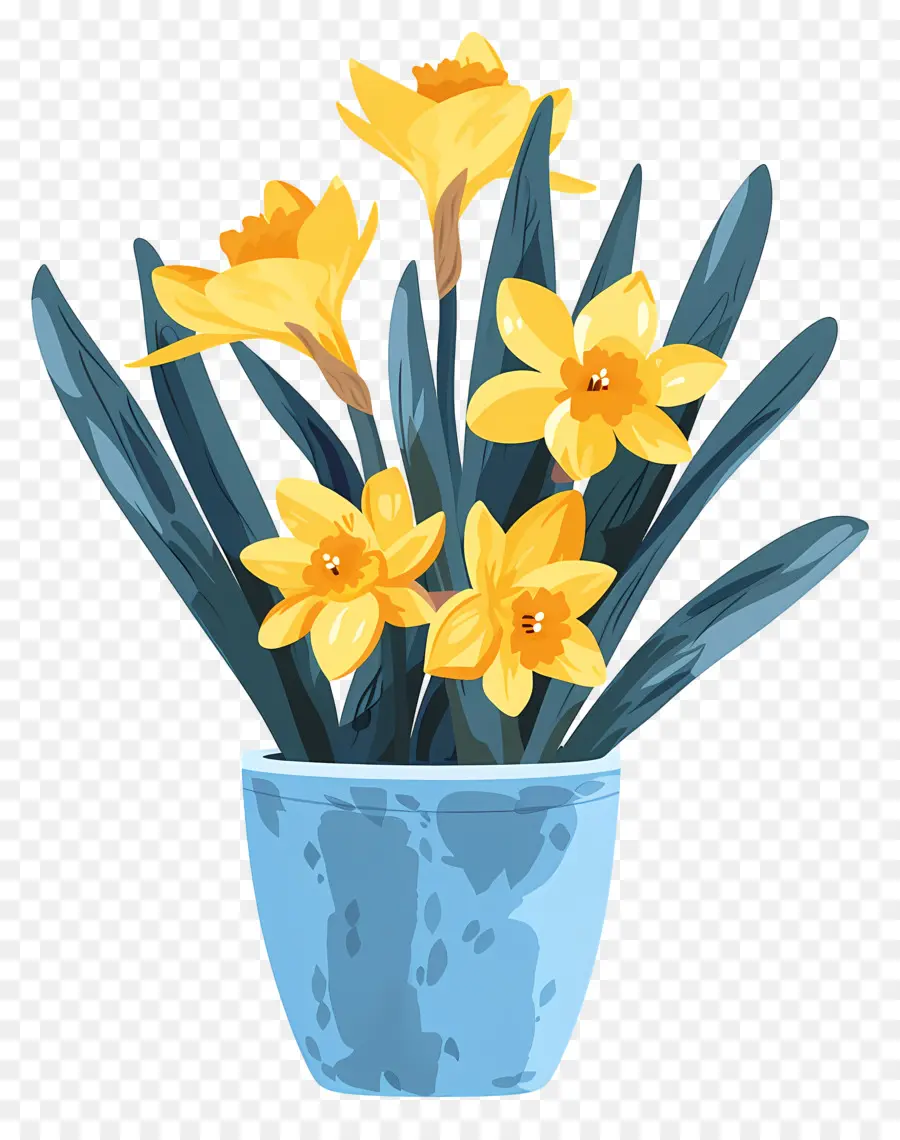 Flores Amarelas，Narcisos PNG