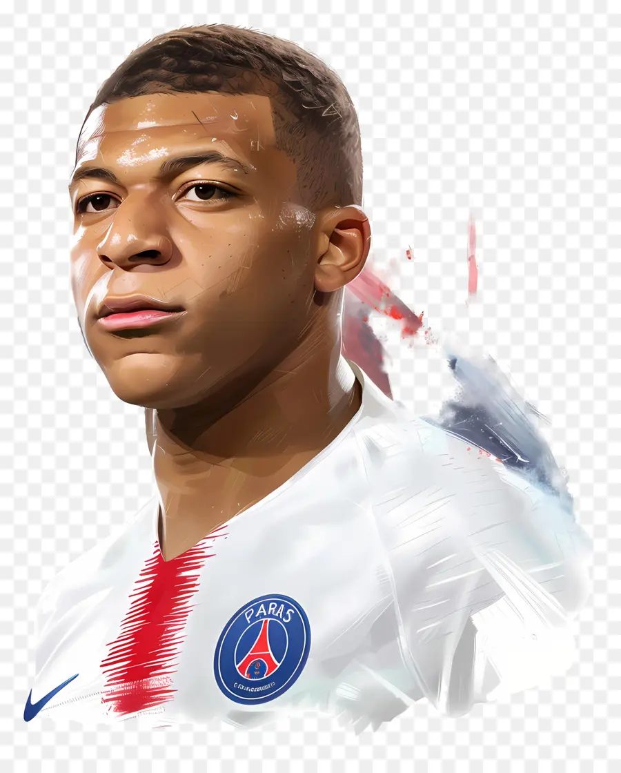 Kylian Mbappé，Pintura Abstrata PNG