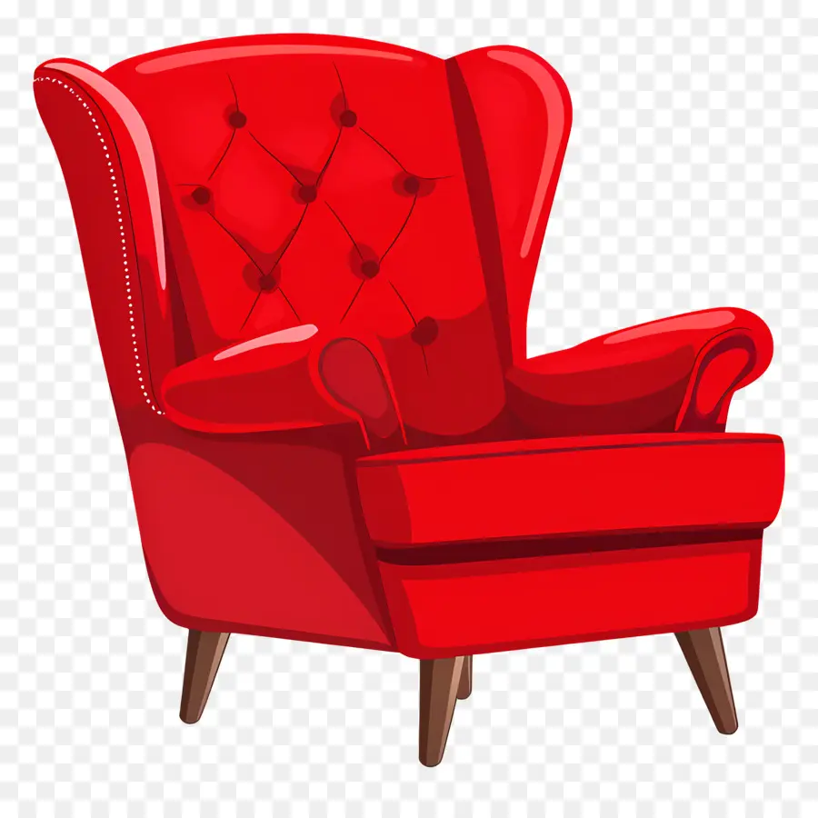 Poltrona，Cadeira Vermelha PNG