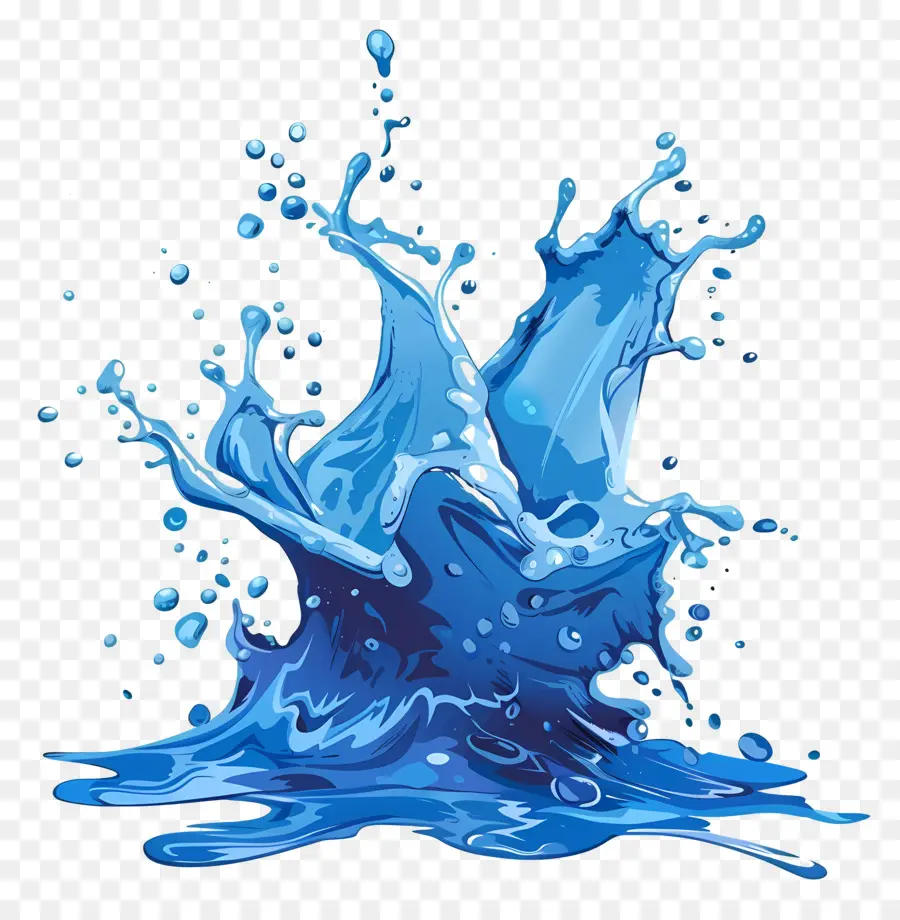 O Esguicho De água，água Azul PNG