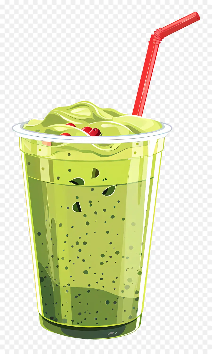 Bebida Matcha，Smoothie Verde PNG