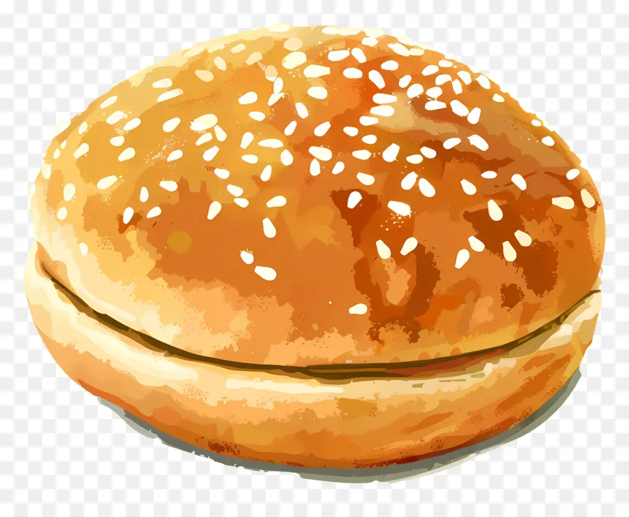 Bun De Gergelim，Hamburger PNG