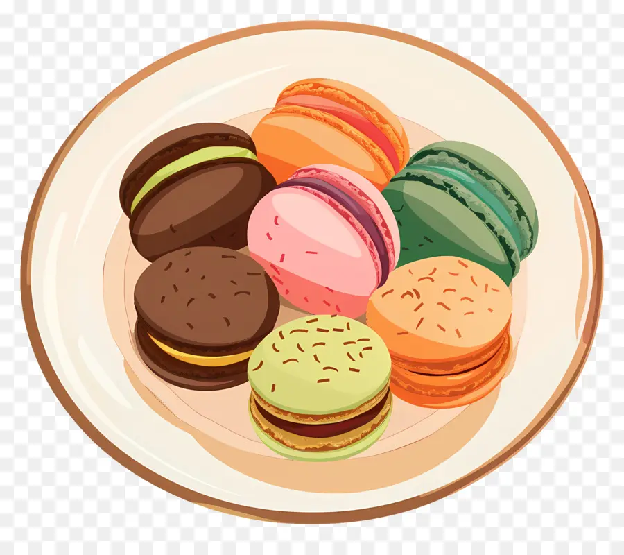 Os Macarons，Macarons Coloridos PNG