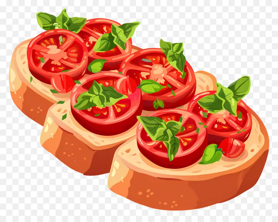 Bruschetta，Sanduíche Caprese PNG