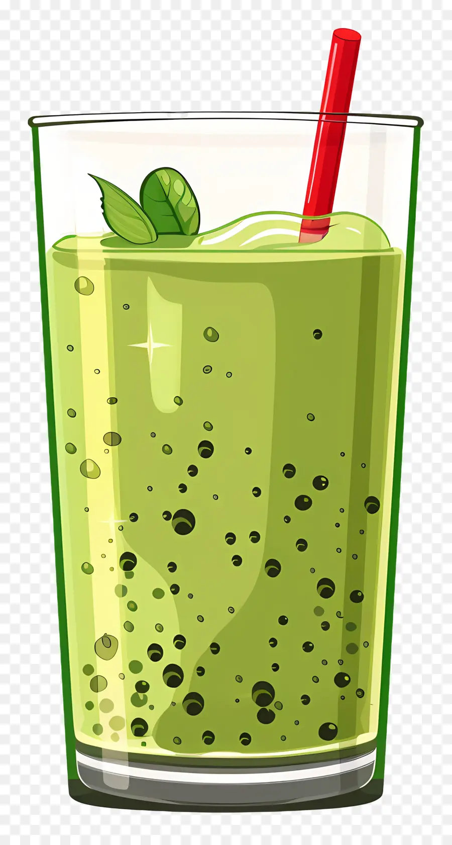 Bebida Matcha，Smoothie Verde PNG