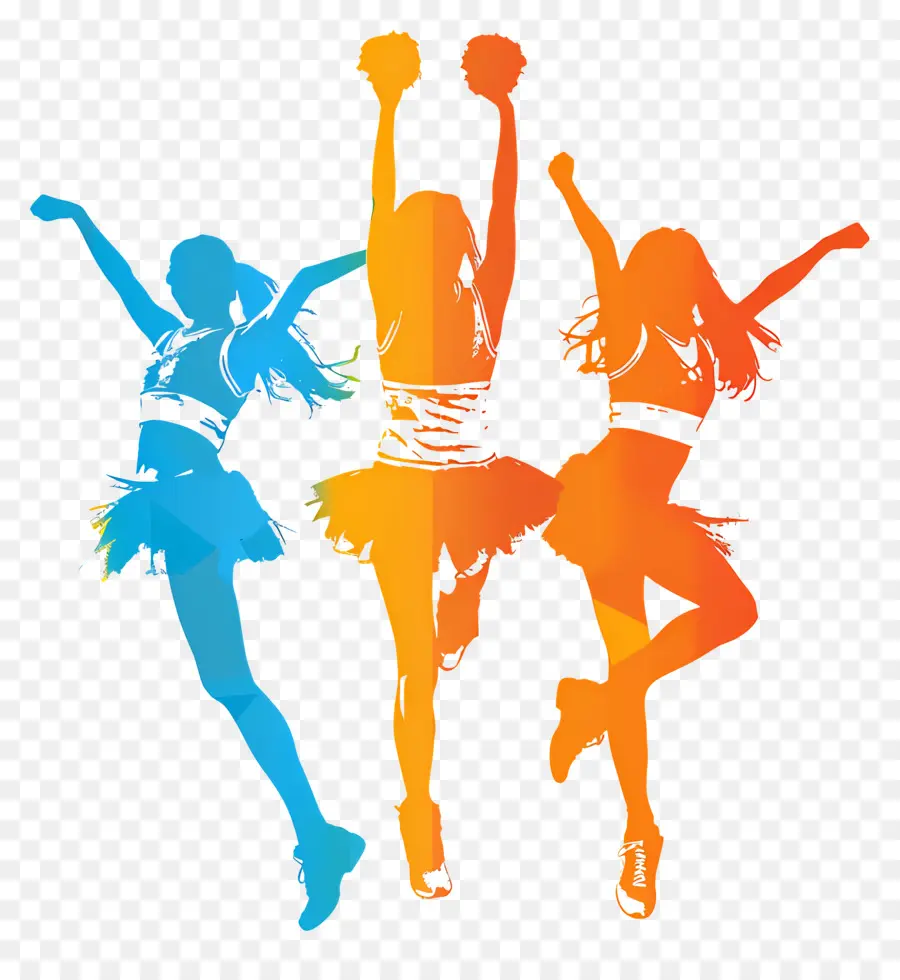 Cheerleaders，Trajes Coloridos PNG