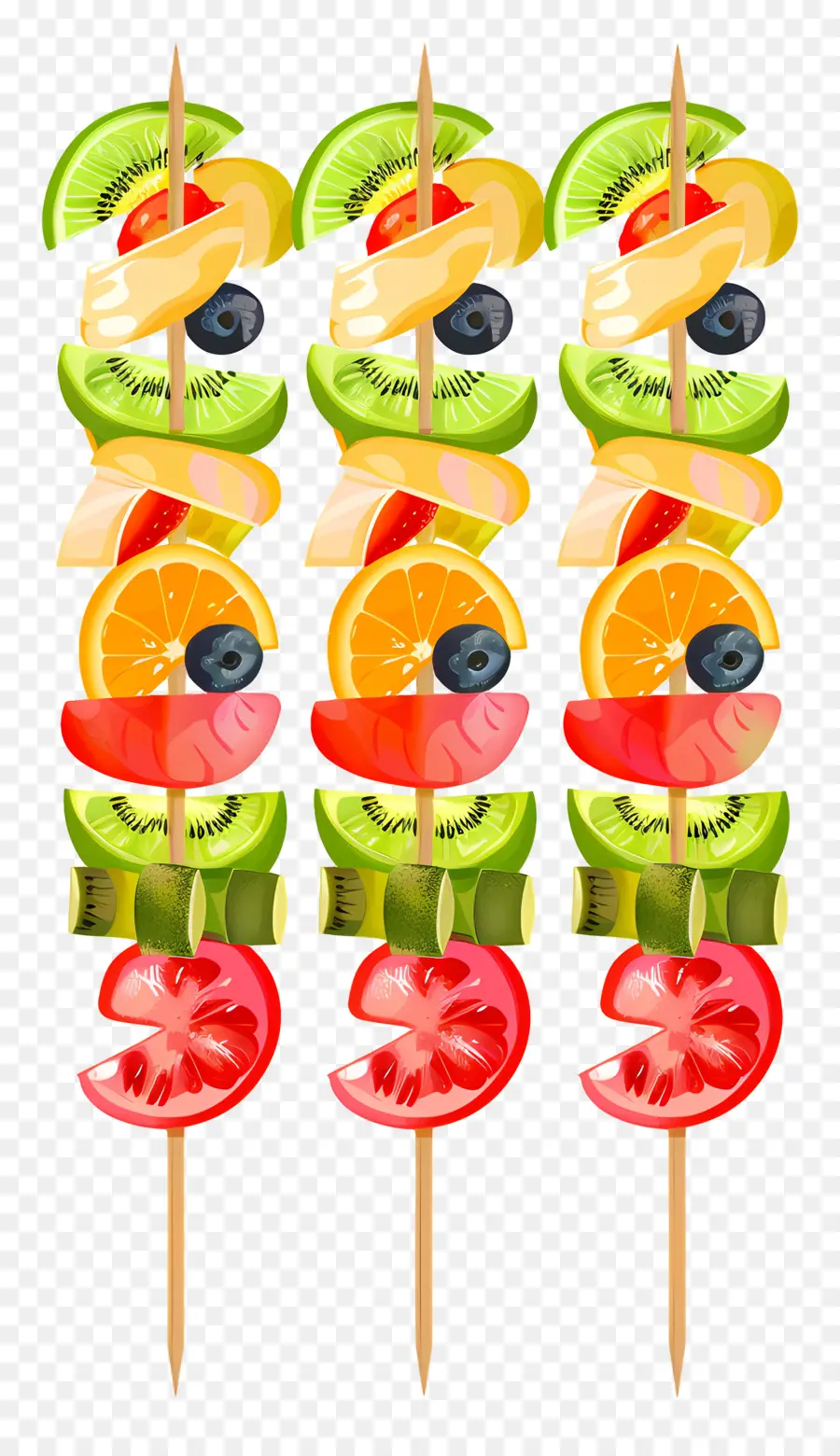 Espetos De Frutas，Placa De Frutas E Vegetais PNG