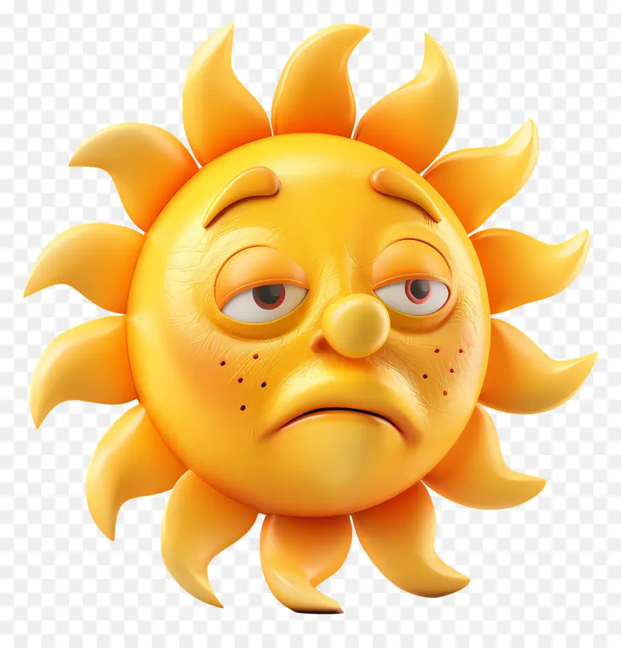 Face Do Sol，Emoji PNG