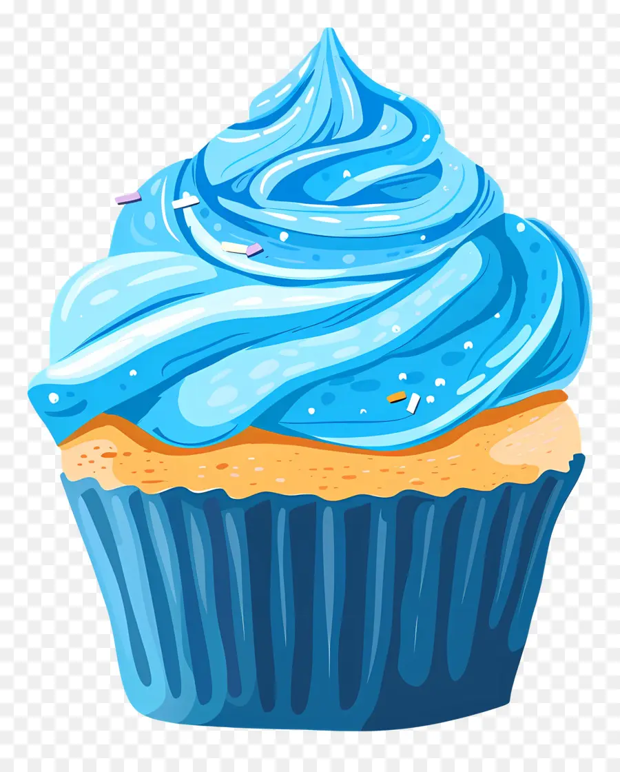 Cupcake，Azul PNG