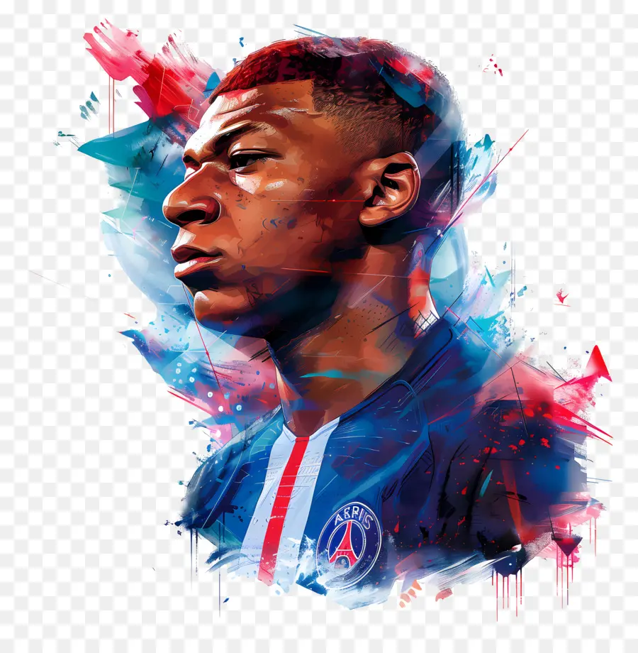 Kylian Mbappé，Olhos Intensos PNG