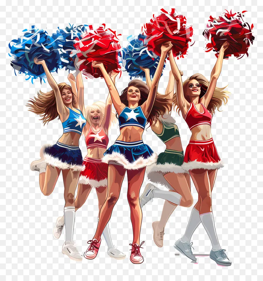 Cheerleaders，Vermelho PNG