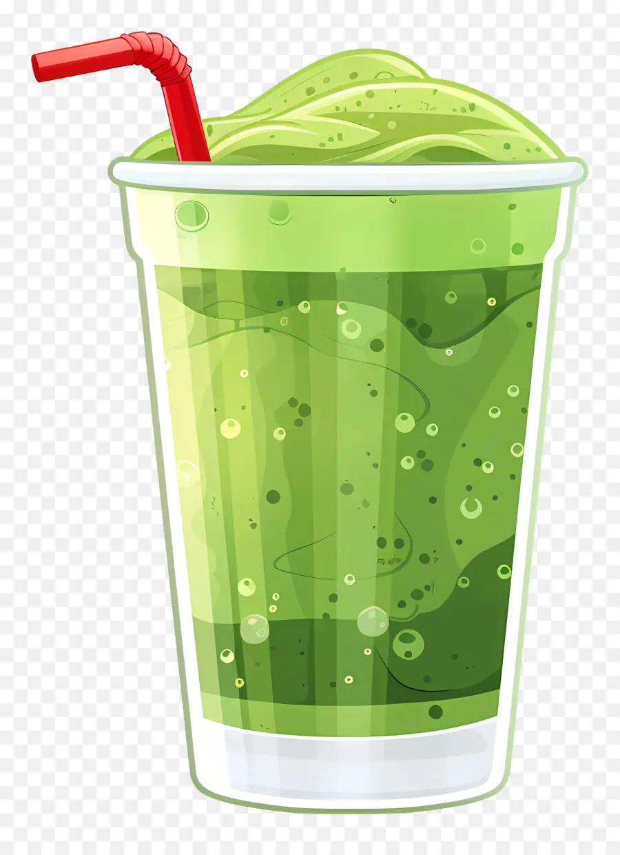 Bebida Matcha，Smoothie Verde PNG