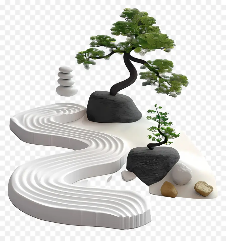 Jardim Zen，Uma árvore Bonsai PNG