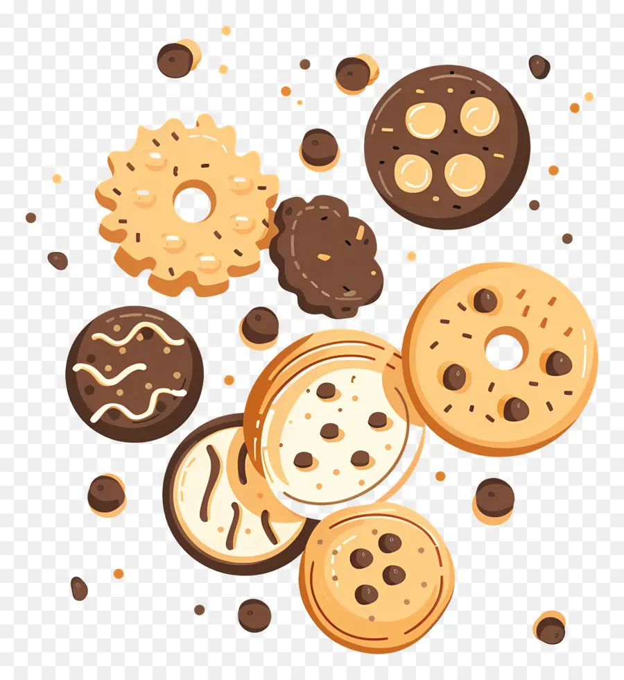 Cookies，Chocolate Chip Cookies PNG