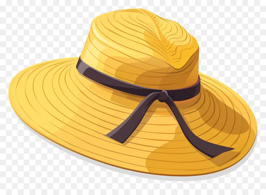 Chapéu De Sol，Amarelo Chapéu De Palha PNG