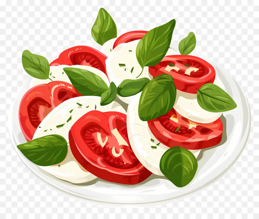 Salada Caprese，Rodelas De Tomate PNG