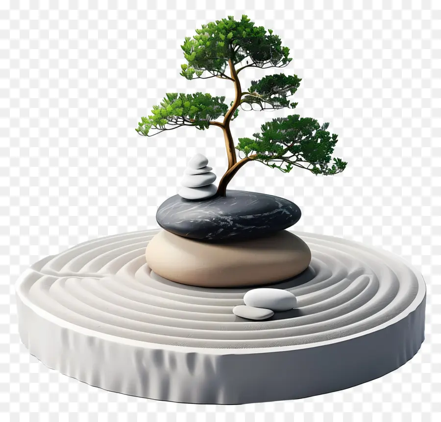 Jardim Zen，Uma árvore Bonsai PNG