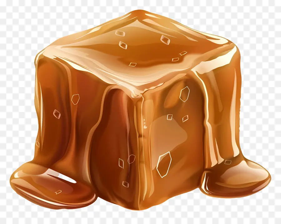 Cubo De Caramelo，Mel PNG