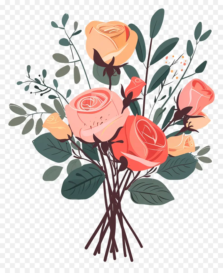 Rose Bouquet，Rosas PNG