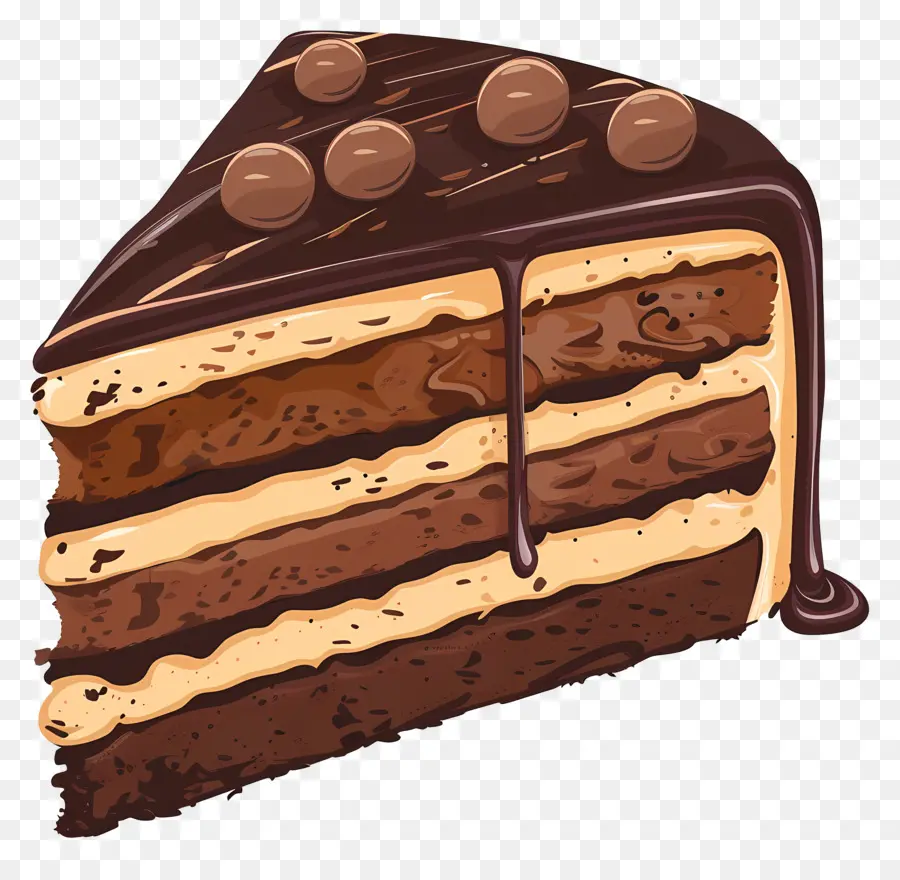 Bolo De Chocolate，Chocolate Escuro PNG